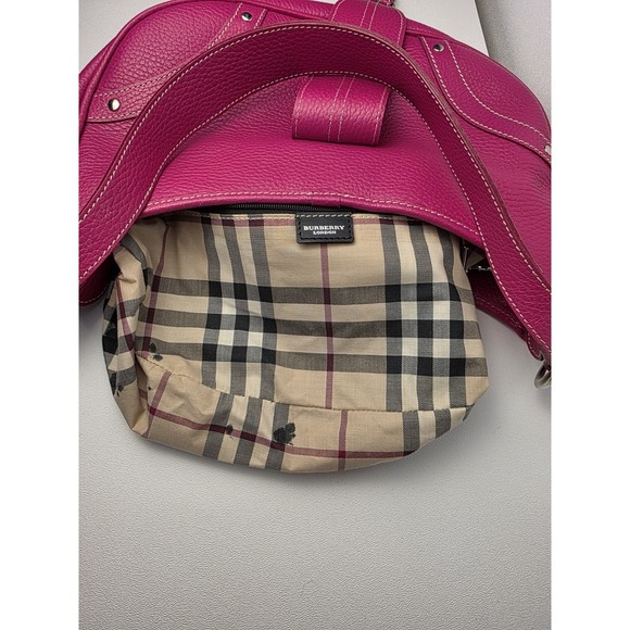 Authentic Burberry Eden Bag Pink fuchsia Shoulder Handbag Medium Leather - Picture 6 of 16
